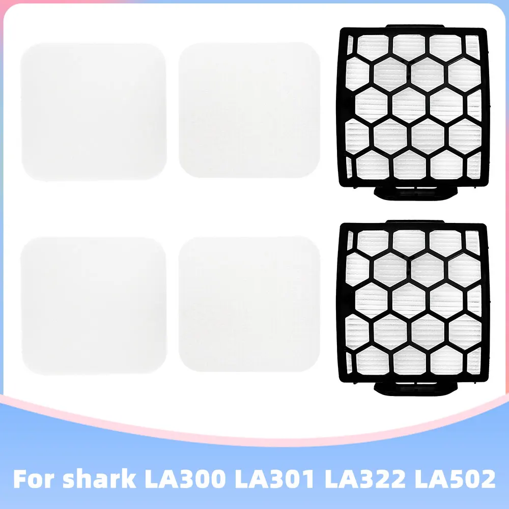 

Replacement 1 Hepa Filter + 1 Foam and Felt Filter Kit Set for Shark LA300 LA301 LA322 LA502 ADV Upright Vacuum Cleaner Parts