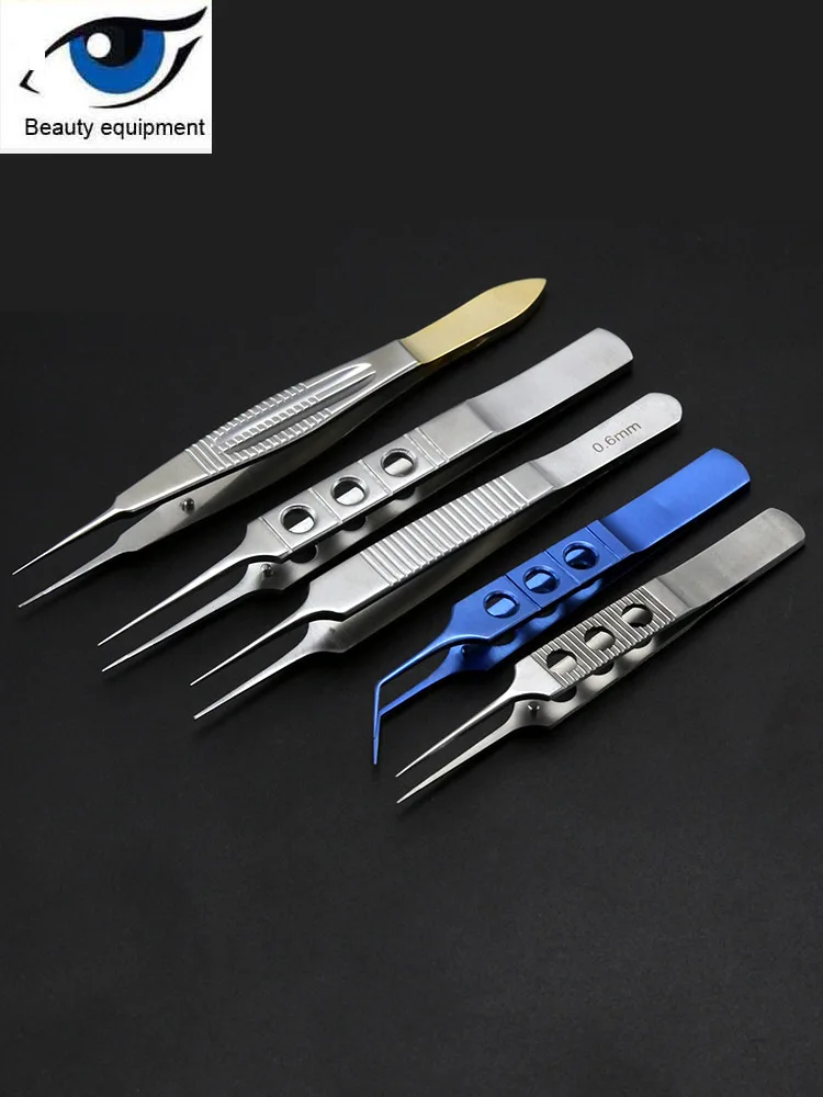 Офтальмологический пластиковый микропинцет из нержавеющей стали двойной веко