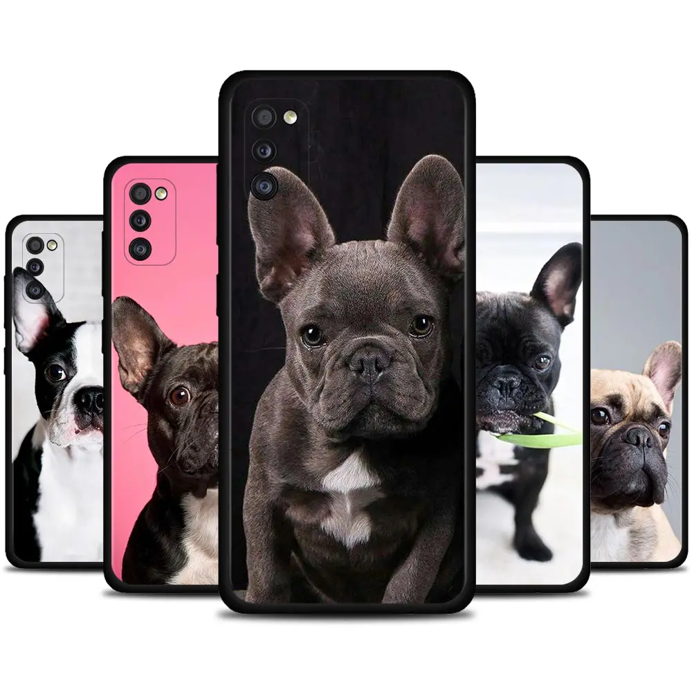 

French Bulldog Dog Cover For Samsung A51 A71 A53 A72 A52 A42 A41 A32 A31 A21s A21 A12 A11 A02s A02 A01 TPU Case Black Caso