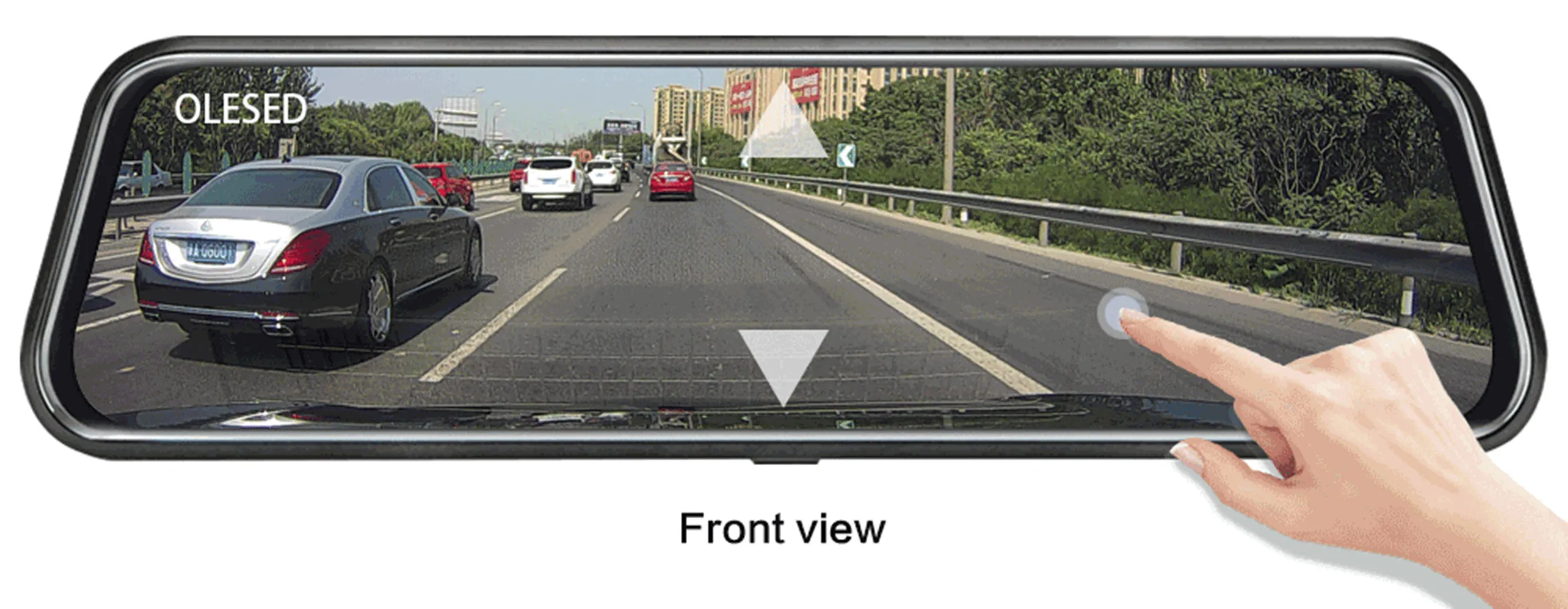 

Car Dash Camera Mirror 4.3 Inch Touch Driving Recorder Night Vision Dashcam DVRs support GPS 1080P Rear Camera
