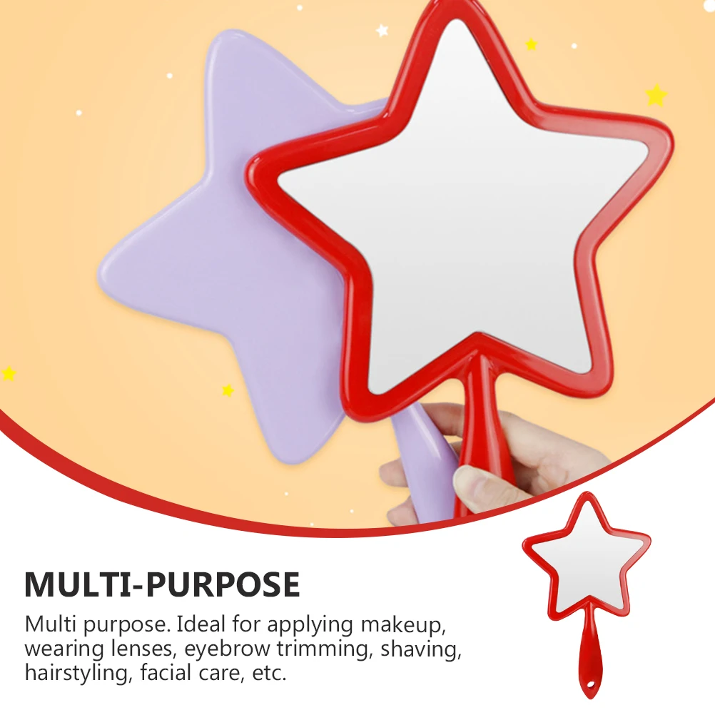 Косметическое зеркало с ручкой 1 шт. портативное для путешествий спальни ванной