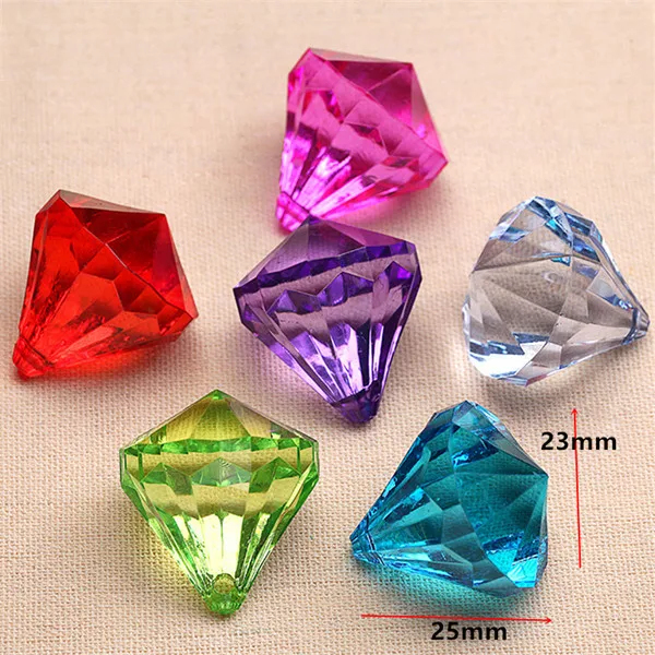 Multicolor (25x23mm) 12 шт./лот подвесная люстра в виде ромба, акриловые хрустальные бусины для дома, сделай сам, украшение для свадебной вечеринки - Цвет: Multicolor (25x23mm)