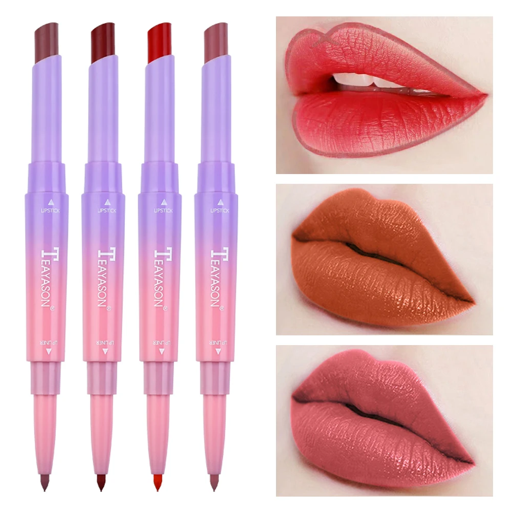 Водостойкая двухконтурная матовая губная помада Lipliner Набор косметический