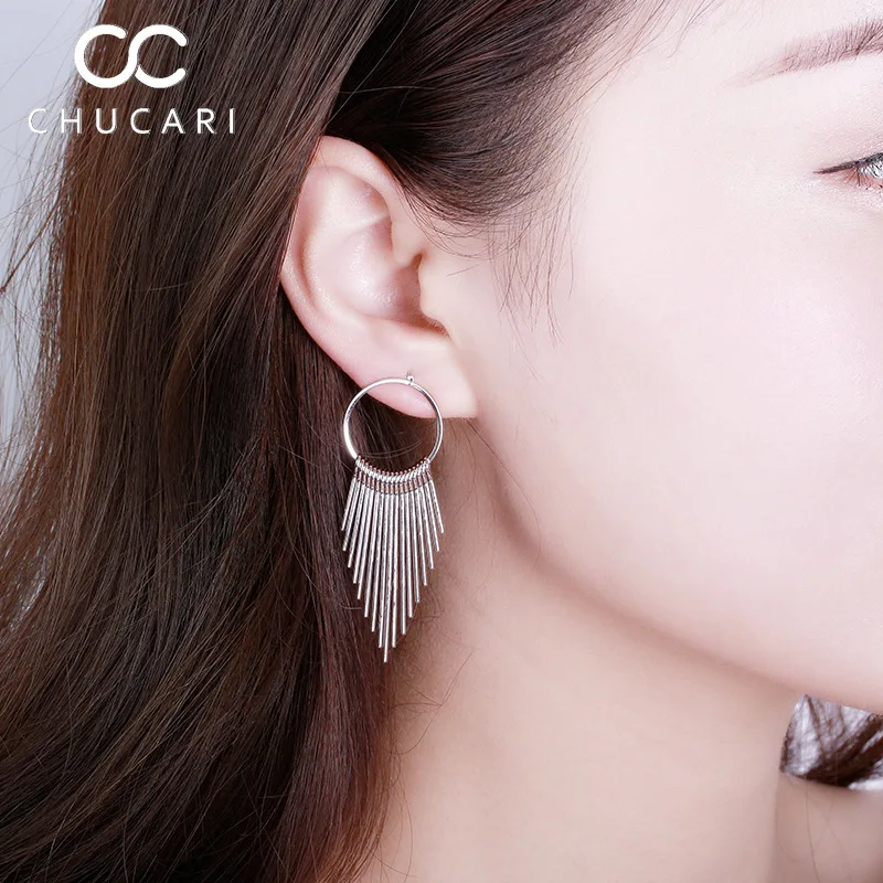 Богемные геометрические висячие серьги CHUCARI женские винтажные спиральные