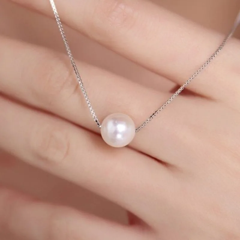 Корейский Новый 925 серебряный жемчуг женское ожерелье модное креативное