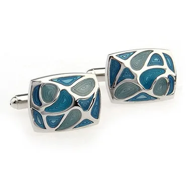 

Hot Sale Blue Color Enamel Cufflink Cuff Link Free Shipping