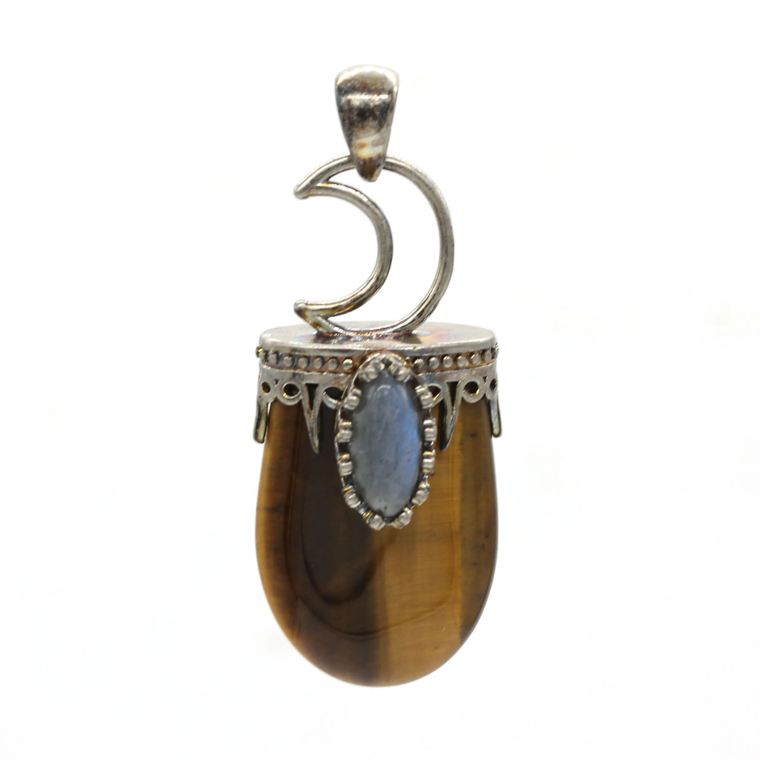 Трендовая винтажная Посеребренная Подвеска в виде полумесяца маркиза с