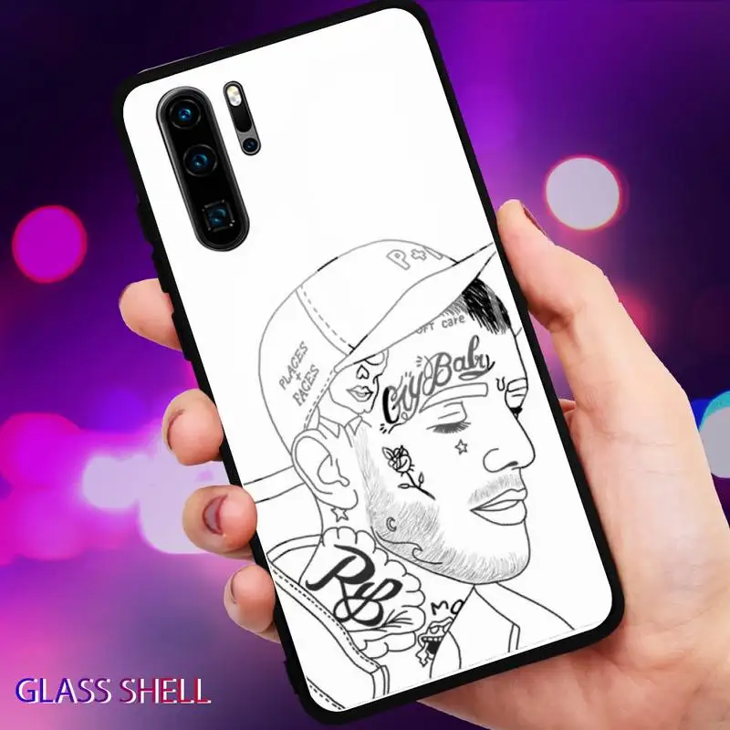 

Lil Peep Hellboy Love Phone Case For Huawei P9 10Plus 20PRO P30 Lite Back Cover Tempered Glass Cases For NOVA 3E Series