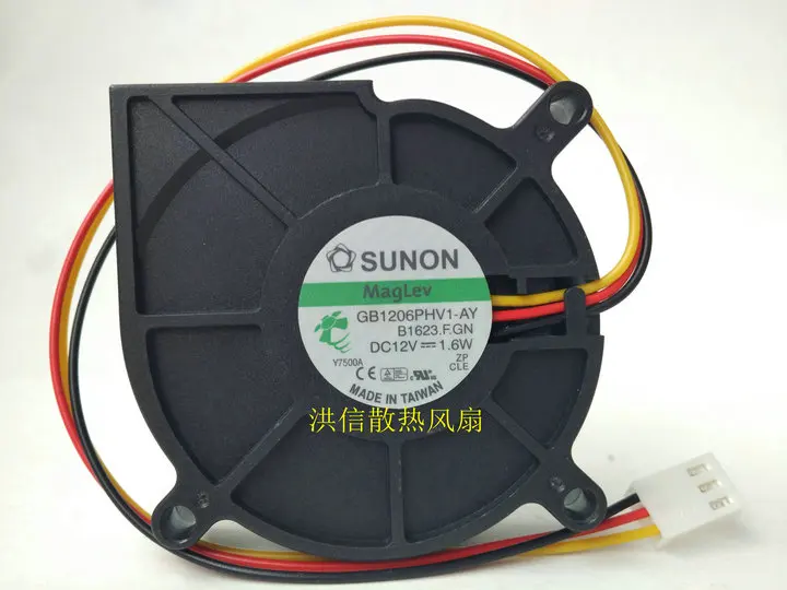 Вентилятор вентилятора 60 мм 6 см 15 Тонкий GB1206PHV1-AY для SUNON 12V 1 W 6015 60X60X15mm | Компьютеры