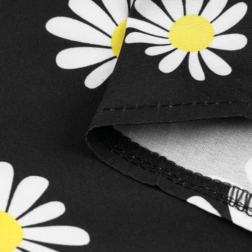 

CHAMSGEND Harajuku Floral Print Womens Shirt Vintage Elegant Blouse Women Spring 2020 3/4 Sleeve Female Clothes Loose Shirt F714