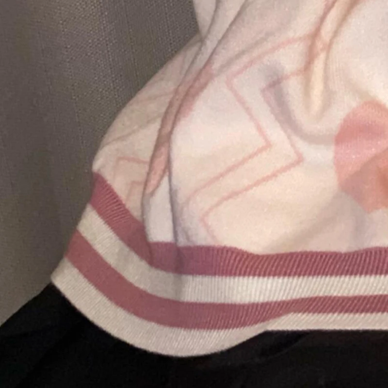 

Women Sets Fake 2 Pieces Short Sleeve V-neck Heart Embroidery Sweet Tops Stretch High Waist Bundle Pants Loose Preppy Summer Set