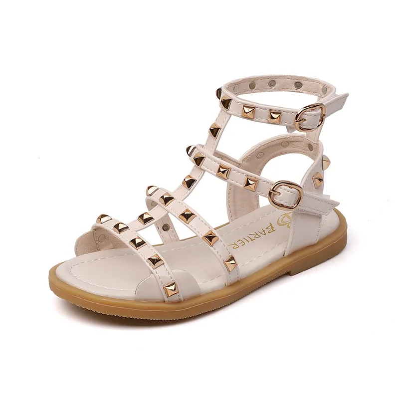 

2021 sandals women's summer new fashion women's sandals comfortable flat rivet open toe fashion and elegant summer sandals