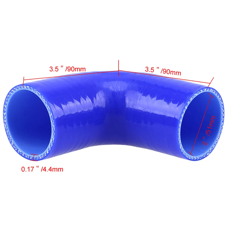 Автомобильная силиконовая трубка POSSBAY с постоянным диаметром коленчатая труба