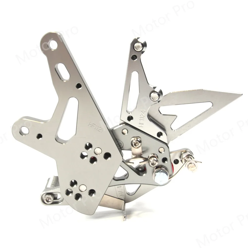 Регулируемая подножка для KAWASAKI Ninja 400 Ninja400 аксессуары для мотоциклов CNC Алюминиевые Подножки Rearset педали серый