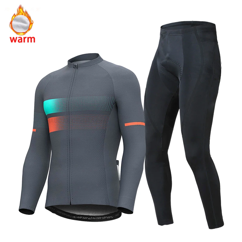 

Новинка 2022, зимний теплый флисовый комплект из Джерси для велоспорта, велосипедная одежда с длинным рукавом, одежда для горного велосипеда, ...