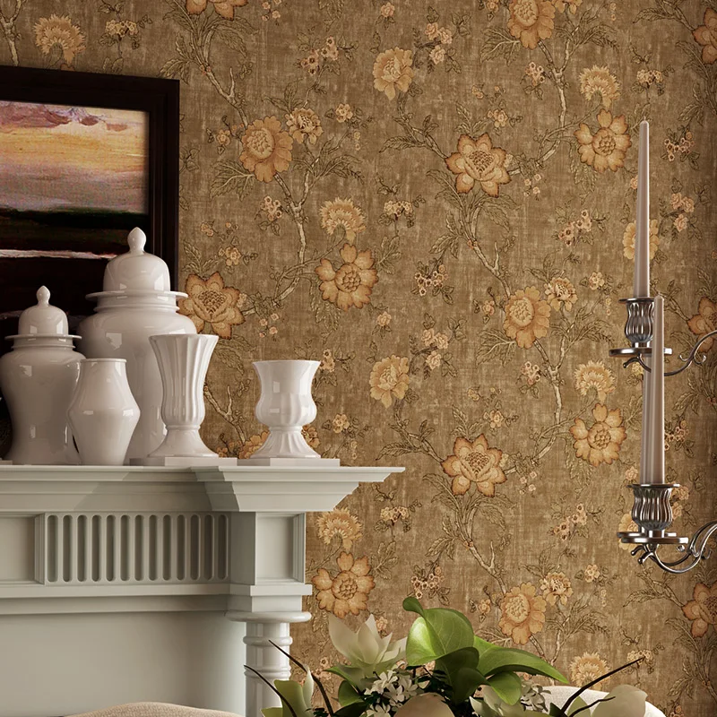 Papel де parede. Деревенская черная и Золотая винтажная настенная бумага рельефные ПВХ