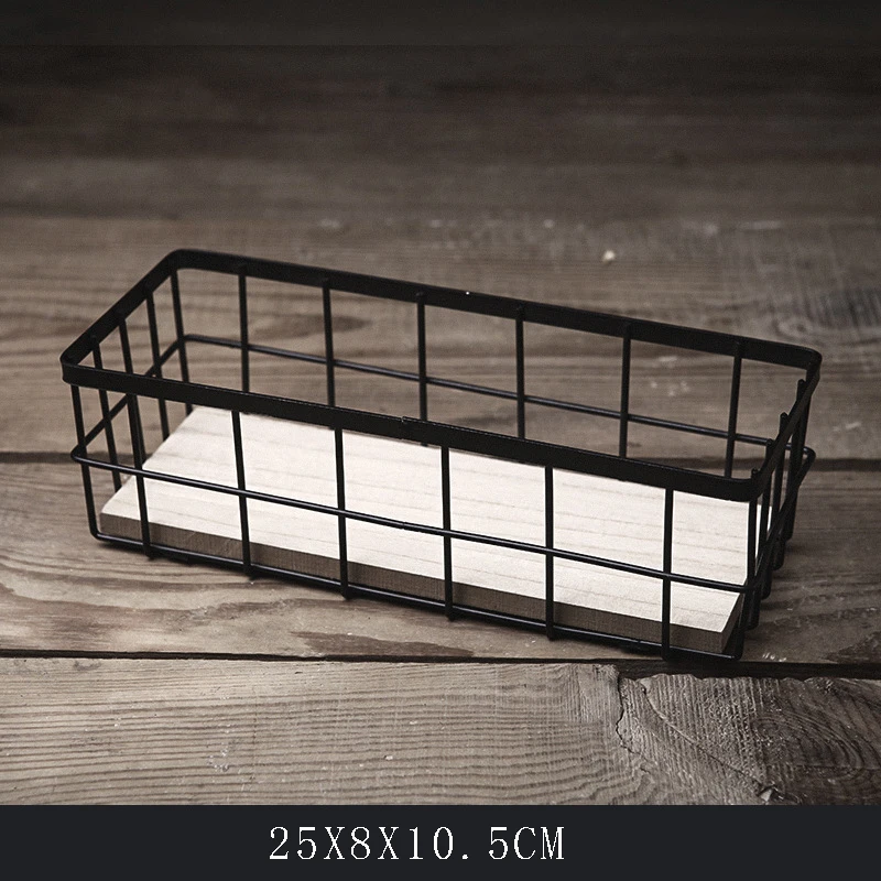 

Storage Basket Desktop Storage Kitchen Decoration New Kitchen Storage Basket Cutlery Storage Iron Coffee Bean Storage Basket