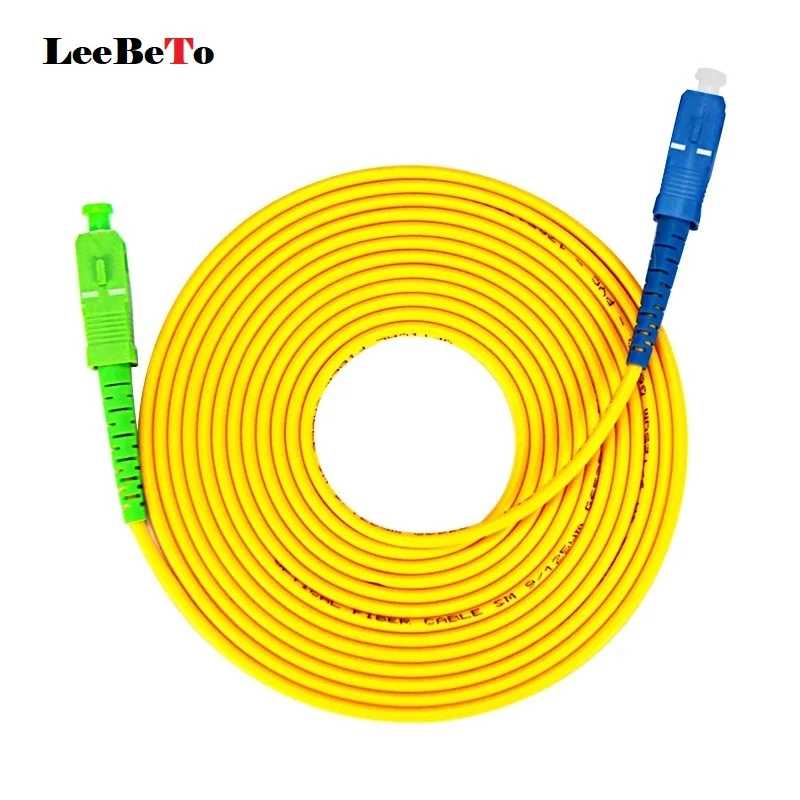 SC/UPC to SC/APC Fiber Optic Patch Cord Cable 1m/3m/5m/10m/20m/30m Jumper Single Mode Simplex Fiber Optic Patch Cord