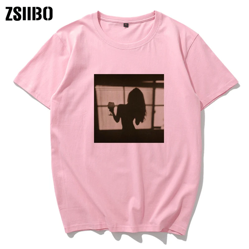 Женская Винтажная футболка в стиле ретро розовая Повседневная с принтом