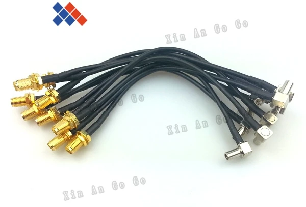 

Extension cord cable RP-SMA female to MS147 Plug right angle connector pigtail cable RG174 15cm cable