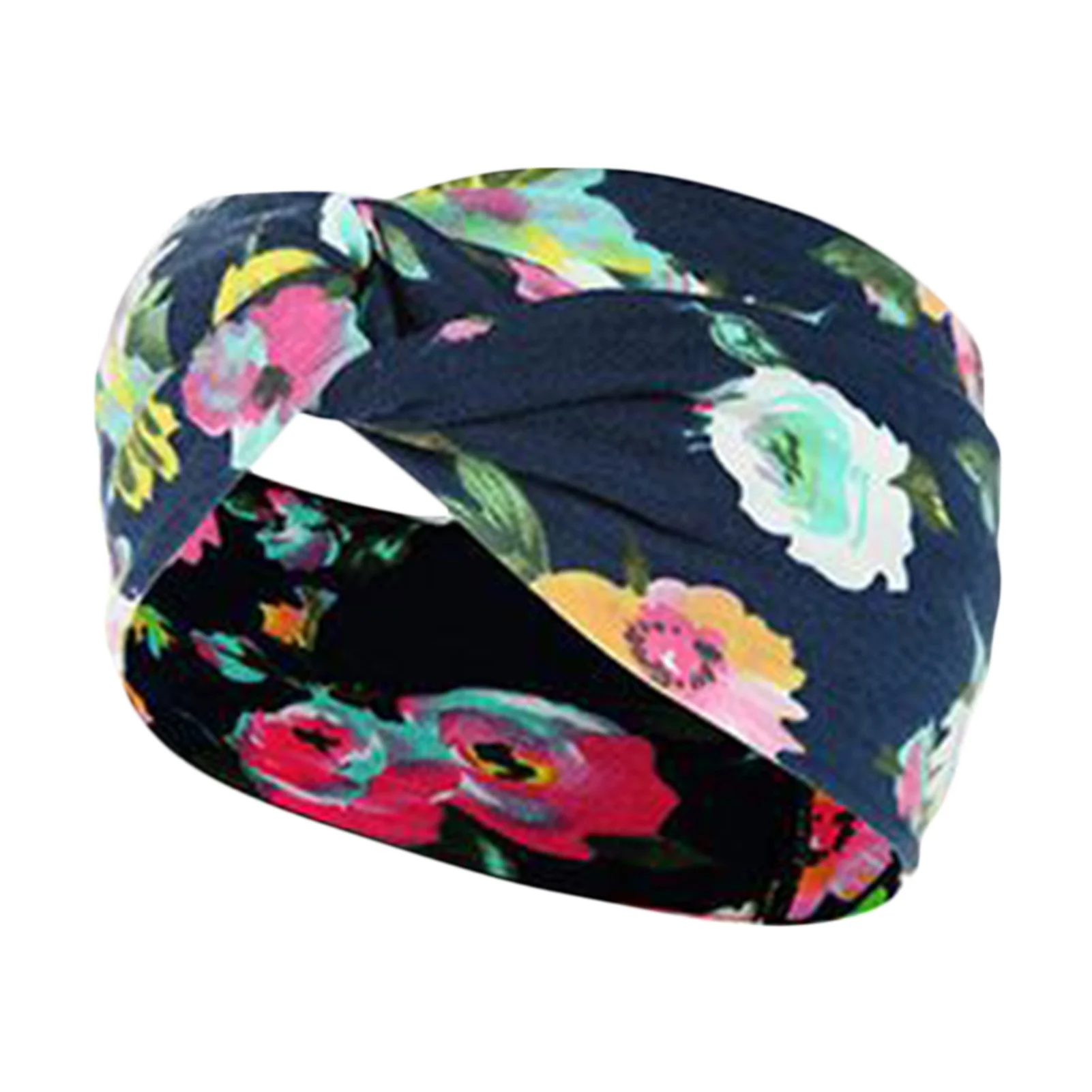 

Женская широкая повязка для волос с принтом, поглощающая Пот повязка на голову, обруч для волос для спорта, бега, фитнеса, Женский шикарный о...