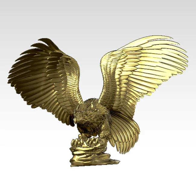 3d резная Орлиная скульптура модель для станка с ЧПУ или принтер в формате STL |
