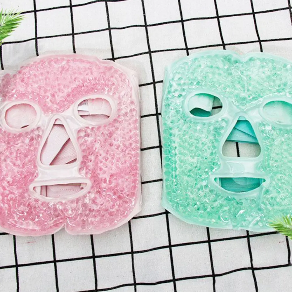 

1PC Cold Gel Face Mask Ice Compress Blue Full Face Relief Pad With Cooling Tools Cold Fatigue Care Mask Pack Relaxation F0S0