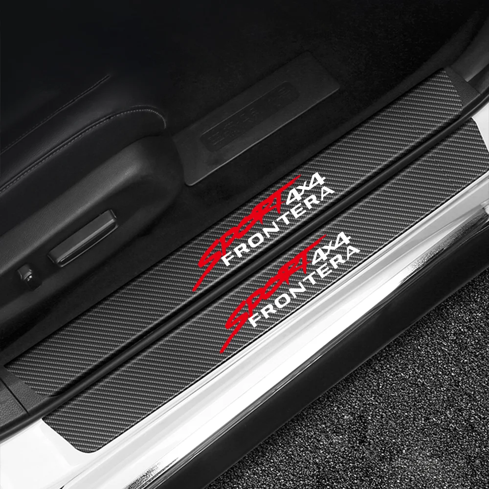 4 шт. автомобильные наклейки из углеродного волокна на порог двери |