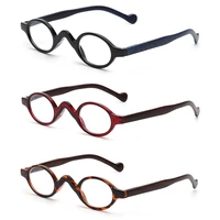 jm 3pcsset vintage personality round reading glasses spring hinge women men magnifier presbyopic diopter
