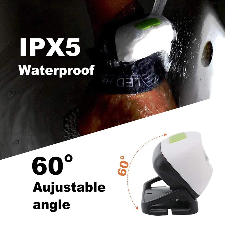

LED Sensor Headlamp Super Bright Induction Headlight Q5 Outdoor Waterproof USB Rechargeable Built-in Battery Fishing Light