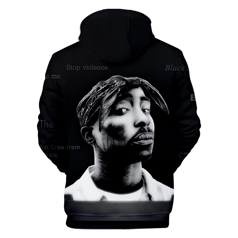 3D принт хип хоп мужчины рэп 2PAC толстовки уличная Толстовка толстовки для женщин мужчин с длинным рукавом кофта с капюшоном пальто