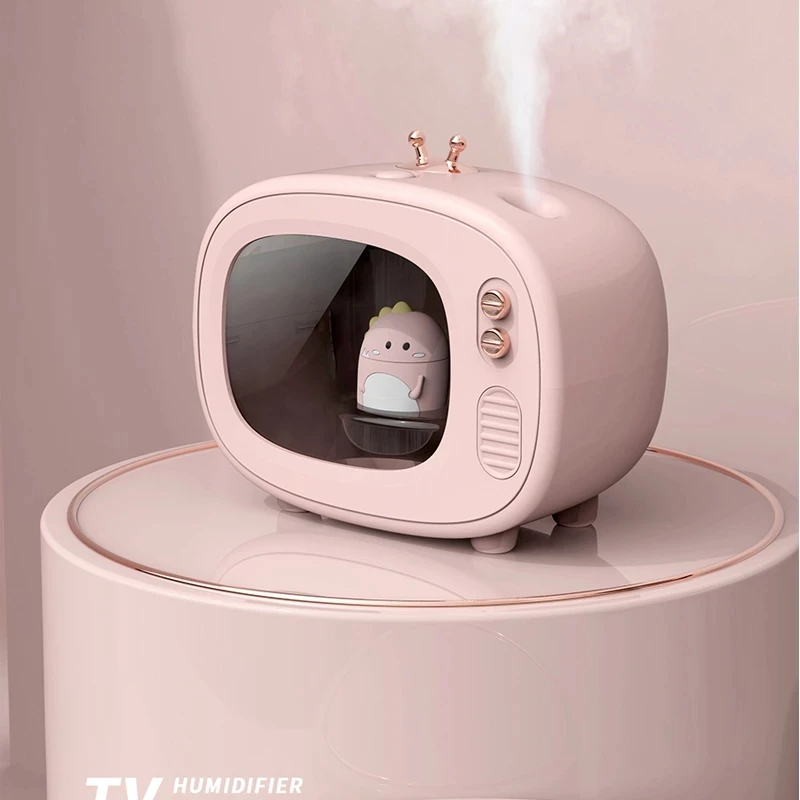 

400Ml Portable Humidifier Wireless Adroable Tv Humidifier Aroma Diffuser Usb Ultrasonic Air Humidificador With Atmosphere Lamp
