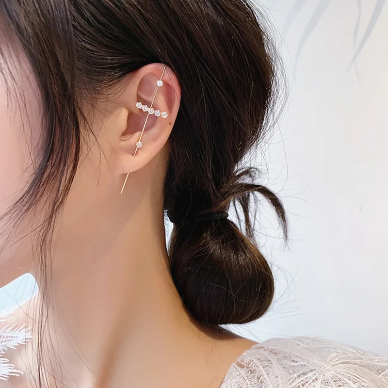 

2020 New Women's Earrings Puncture Surround Cross Drop Earrings for Women Bijoux Korean boucle Girls Gifts Jewelry Wholesale
