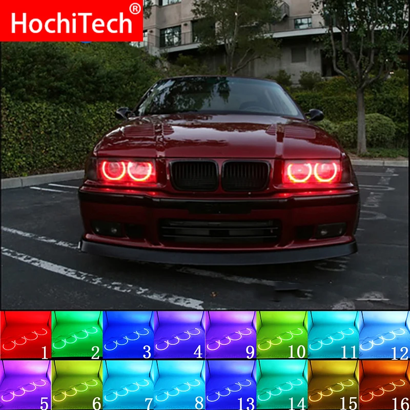 Последняя фара Мульти Цвет RGB светодиодный Ангельские глазки гало кольца дневные