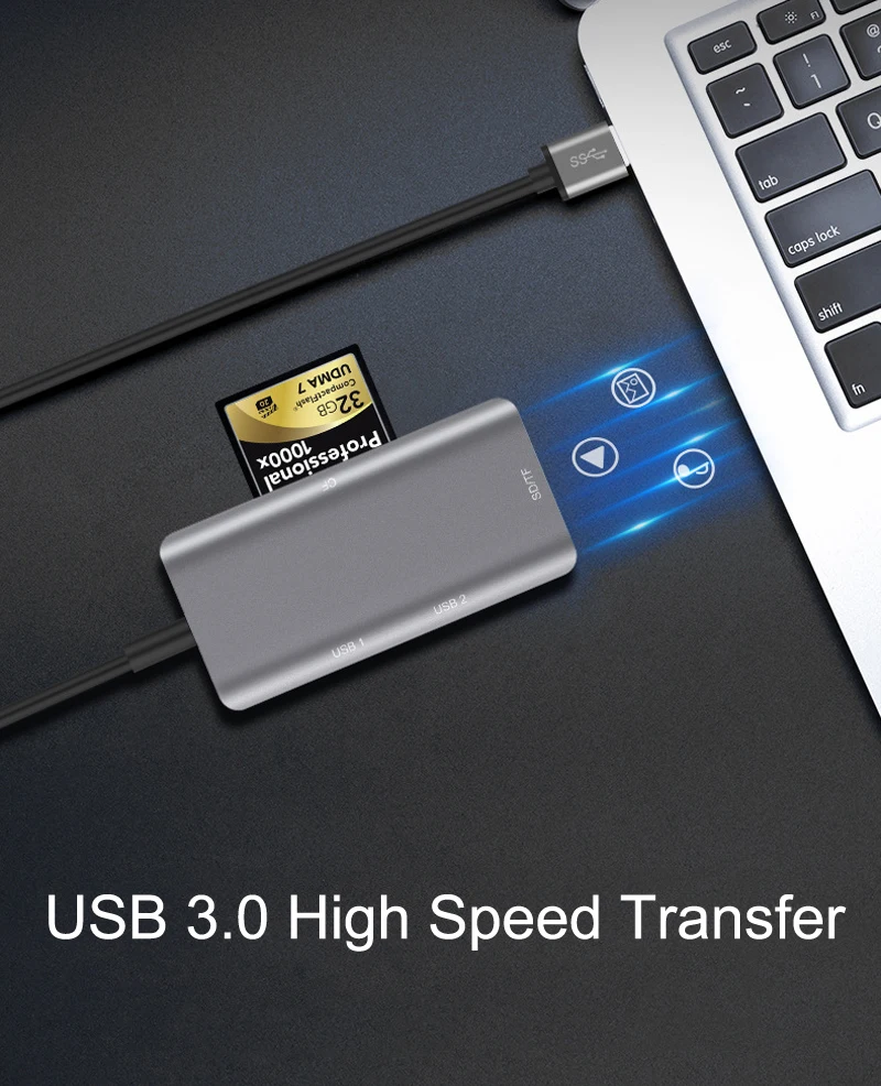usb 3 0 sd sdhc cf compact flash tf microsd card reader usb3 0 u flash disk drive mouse otg for macbook laptop notebook pc 5in1 free global shipping