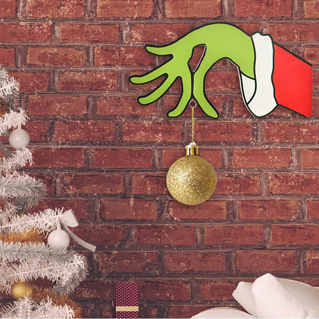 

Creative Gift Hole With Merry Christmas Home Decor Christmas decoration Christmas Thief Hand Thief Hand Wall Stickers