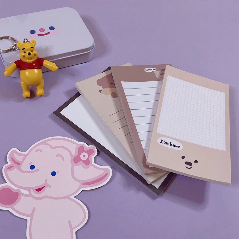 50 листов/партия Kawaii корейский INS милый медведь Блокнот N Times Липкие заметки