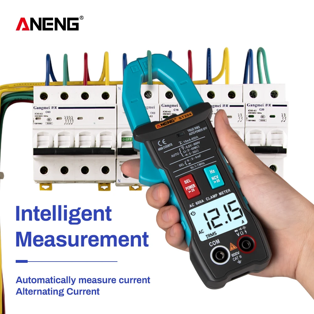 

ST204 Clamp Meter 4000 Counts AUTO digital DC/AC Current Voltage Clamp Analog Multimeter True Rms pinza amperimetrica ANENG
