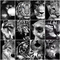 5d diy diamond painting embroidery full square round drill rhinestones owl wolf tiger mosaic pictures cross stitch home decor