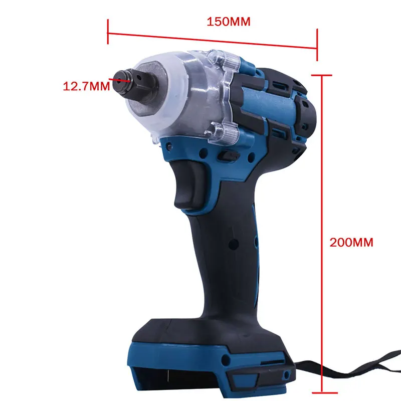 18V Cordless Impact Wrench Electric Power Tool Rechargeable Brushless Motorized 1/2 Socket Handheld Tools Without Battery | Инструменты