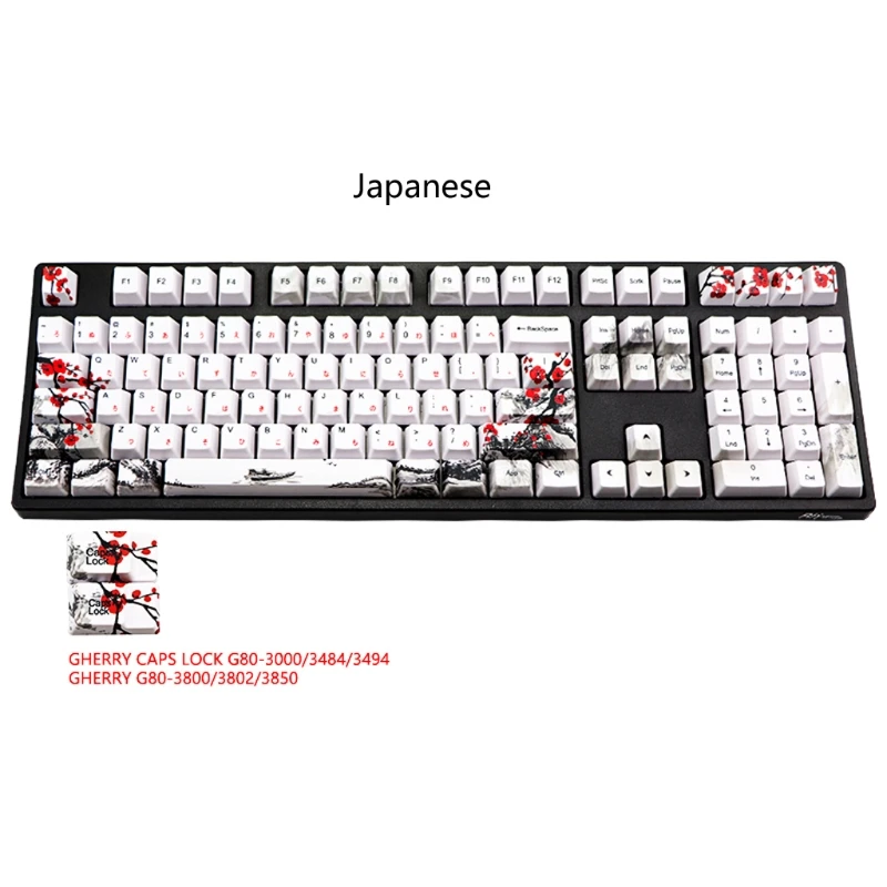 

Корейская японская Цветущая Слива PBT пятисторонняя красящая подставка 110 клавиш OEM профильная клавиатура для самостоятельной механической клавиатуры KeyZZW