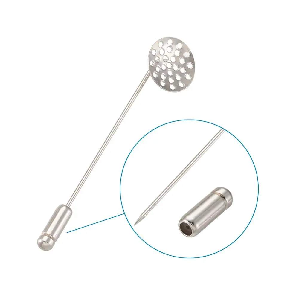 10 шт. 65 мм латунная Платиновая брошь булавка задняя часть фурнитура сделай сам