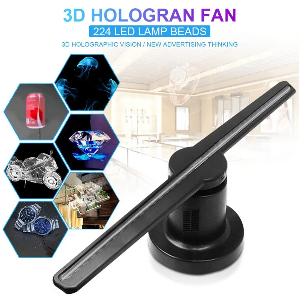 

3d Fan With WiFi Hologram Projector Advertising Display Hologram Fan Holographic Imaging Lamp 3d Display Advertising Logo Light