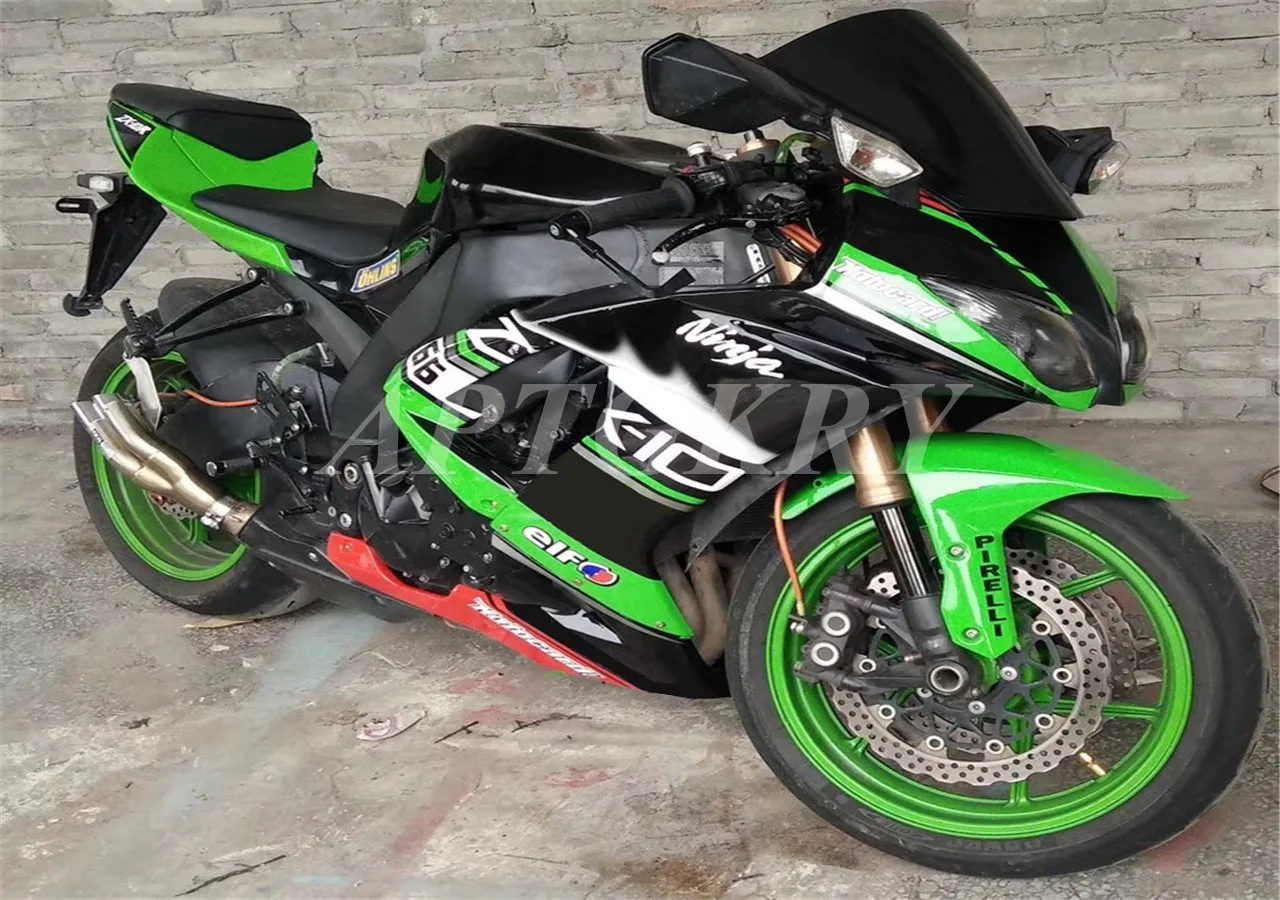 

New ABS Motorcycle Fairing kit Fit For kawasaki Ninja ZX10R 2008 2009 2010 08 09 10 ZX-10R Bodywork Set Custom Green Black