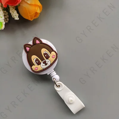 New Cute Cartoon Retractable Pull Badge Reel ID Lanyard Name Tag Card Nurse Badge Holder lovely Kids Reels Office Supplies - Color: 12