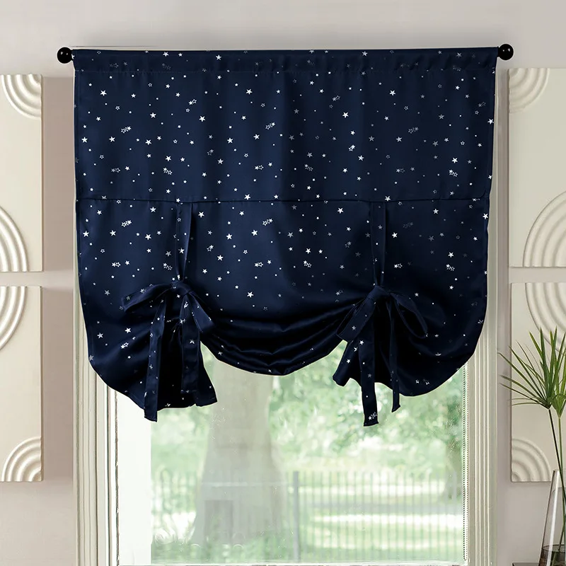 

Hot Silver Star Shading Cloth High Shading Roman Curtain Children's Curtain Customized Black, Blue And Pink Curtains