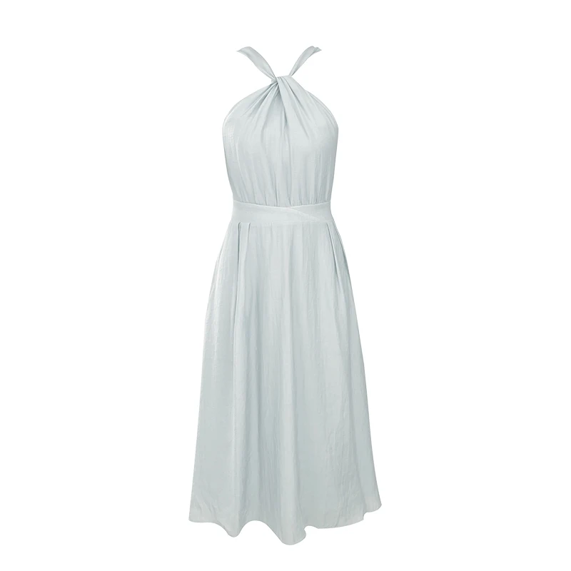 Женское платье в горошек с завышенной талией без бретелек | Женская одежда