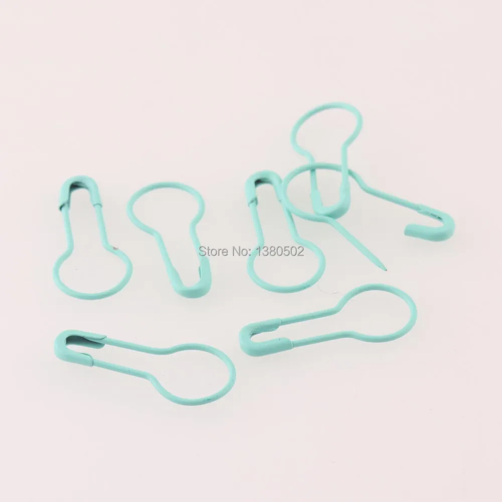 

500pcs /lot Light Blue Color 24mm Bulb Shape Safety Pins Knitting Stitch Marker Label Pins for Clothes