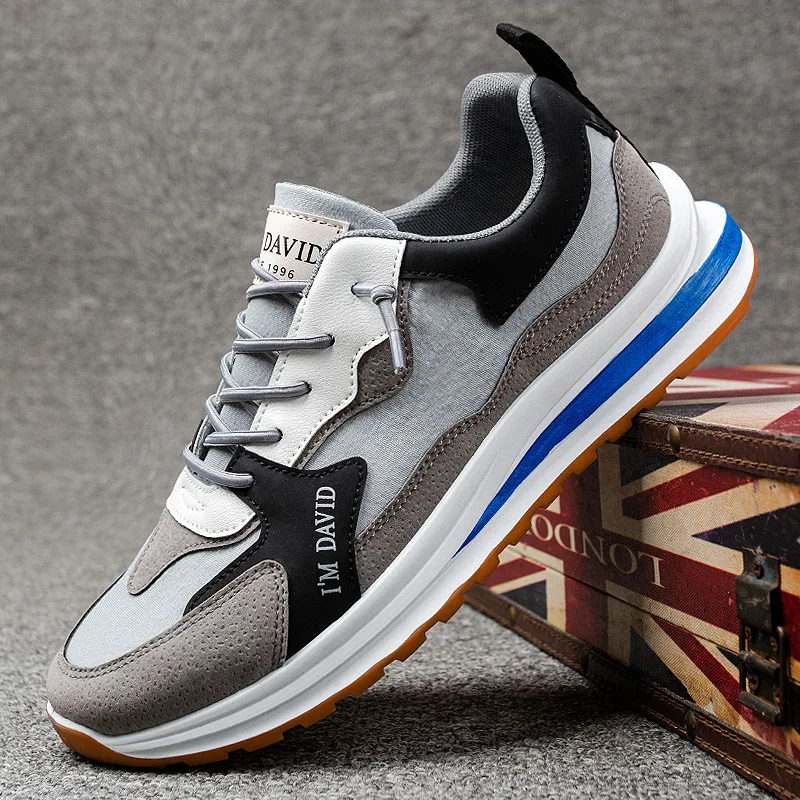 

2021 spring and summer new fashion casual men's shoes Korean men's sports shoes umbrella cloth breathable trend running shoes