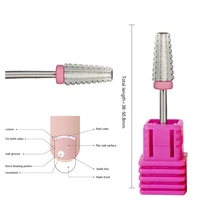 5in1 carbide nail drill bit rotery electric milling cutters for pedicure manicure files cuticle burr nail tools accessories